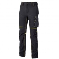 "World" black carbon work trousers