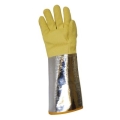 Long gloves in aramid fiber five fingers aluminum wrist "502 l"