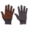 Continuous wire nylon gloves with "Wool" non-slip grip