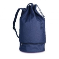 Nylon beach bag w / blue shoe holder