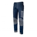 Pantaloni polycotone stretch blu/grigio rinforzato