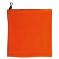 Orangefarbenes Mehrzweck-Fleece-Stirnband mit Gummizug