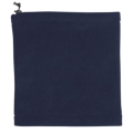 Multipurpose navy blue fleece headband with elastic