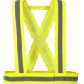 Bretelles hv jaunes avec velcro réglable