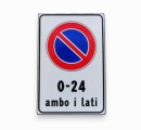 40x60 Schild in Blechklasse 1 "Parkverbot 0-24"