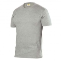 Camiseta básica gris cuello redondo