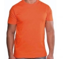 Orange round neck basic t-shirt