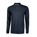 Deep blue "Live" work polo