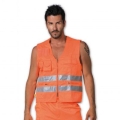 Gilet multitasche estivo colore arancio