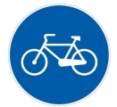 Disc with a diameter of 60 cm class 1 fig. 90 "cycle path"