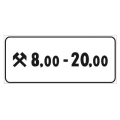 Pannello integrativo in lamiera 50x25 mod. 3/d " validità "
