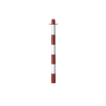 Colonne en pvc blanc / rouge h 90 cm